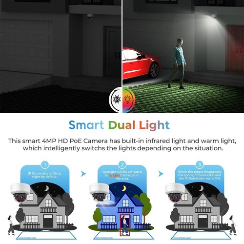 Hikvision Compatible MIC 4MP Dual Light MD 2.0 Varifocal Zoom IP Camera 2.8-12mm - Picture 6 of 21