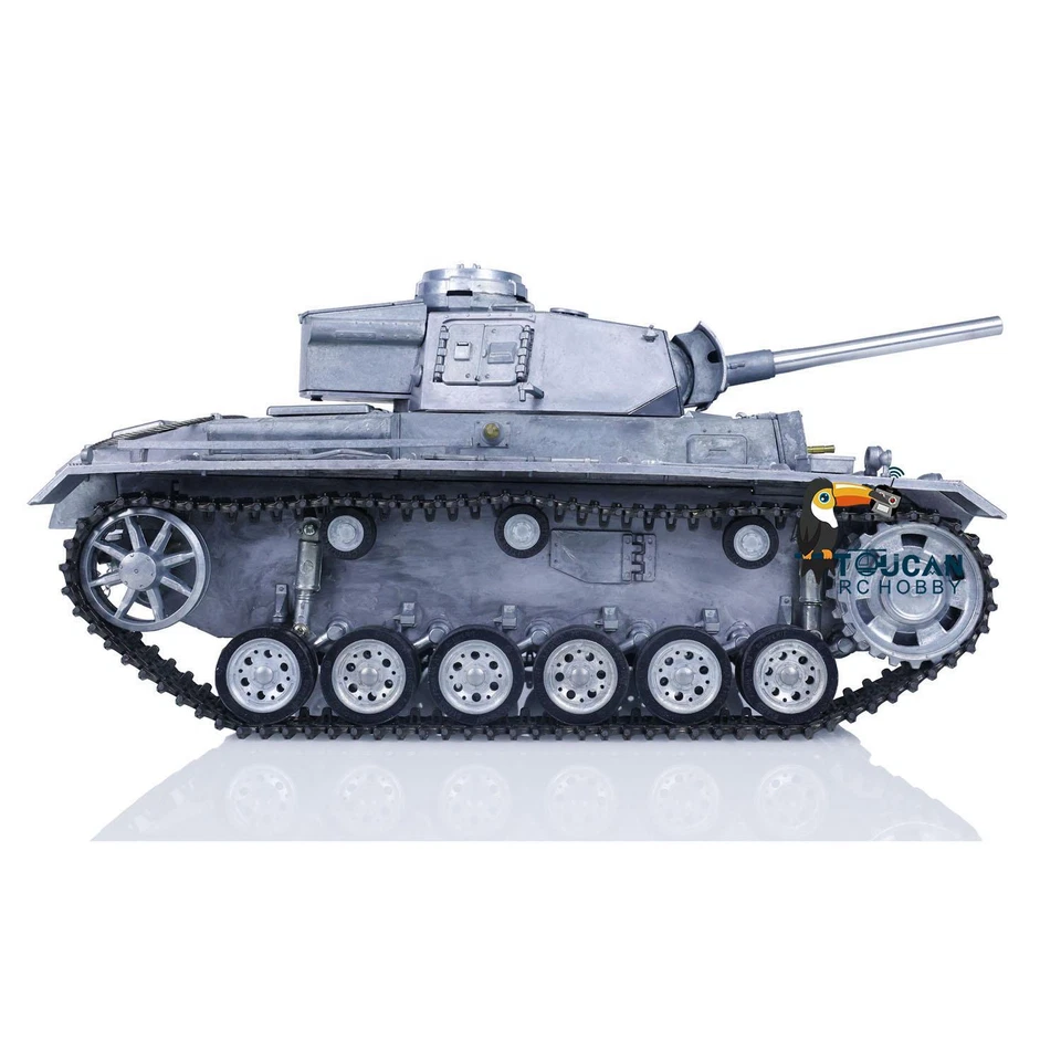 RC Metal 1/16 German Panzer III Tank Barrel Recoil Infrared KIT MATO 1223 Toys - Image 4 of 4