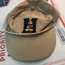 Vintage 1980s Mickey  s For Kids Stuff Mickey Mouse Baseball Hat Adjustable Beige