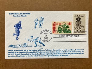 1984 20c Jim Thorpe 2089 KMC Venture Combination First Day Cover