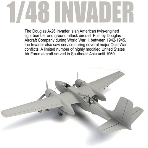 ICM 48281 1/48 B-26B-50 INVADER 'KOREAN WAR AMERICAN BOMBER' KIT - Picture 5 of 11