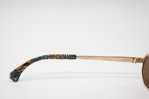 Vintage Sunglasses Alain Mikli 636 0323 Gold Multicoloured Angular Sunglasses - Picture 5 of 6
