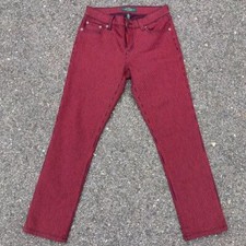 Ralph Lauren LRL, Red  Navy Pinstripe Pants Modern Straight Leg Denim 2P Petite