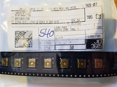 1Stk.  USB - mini B USB 2.0 OTG Buchse 5 Pin SMD Rechtwinklig MOLEX 0675031230