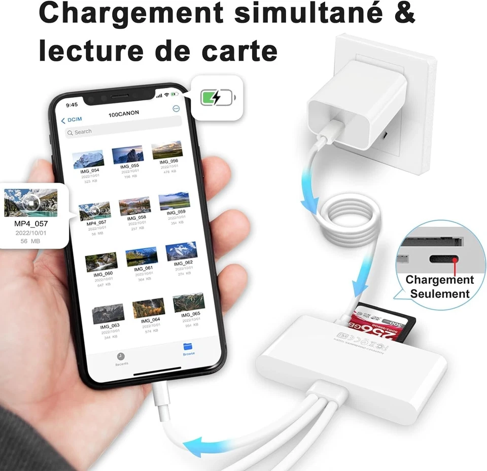 5 in 1 Speicherkartenleser USB C OTG Adapter SD Kartenleser Micro iPhone F295 - Bild 4 von 4