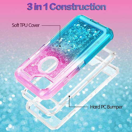 Armor Glitter Liquid Hybrid Case Cover For iPhone Belt Clip fits Otterbox Clip - Picture 15 of 43