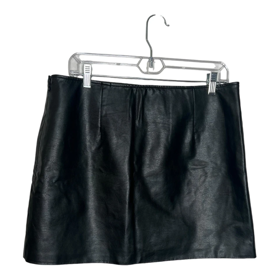 Falda de lavandería hippie para mujer grande de cuero sintético mini bordada ajustada retro boho Foto 2 de 4