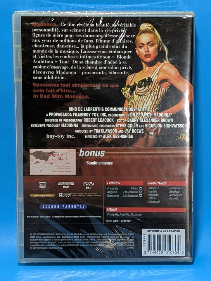 In Bed With Madonna DVD NEW SEALED French Cover - Image 2 of 2