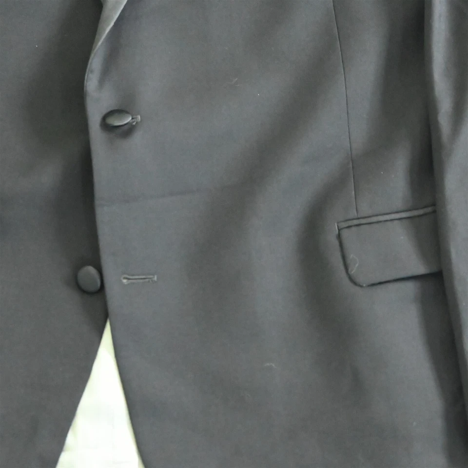 Chaqueta de cena esmoquin Calvin Klein 48L negra 100 % lana para hombre Foto 3 de 4