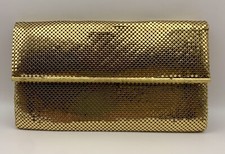 Vintage Whiting Davis Co Gold Tone Mesh Wallet