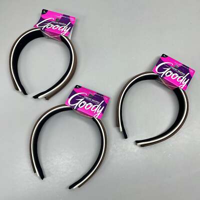 Goody (3 Pack Komfort Verpackt Ganztägigen Kleidung Kopfband Brown / Creme/Black