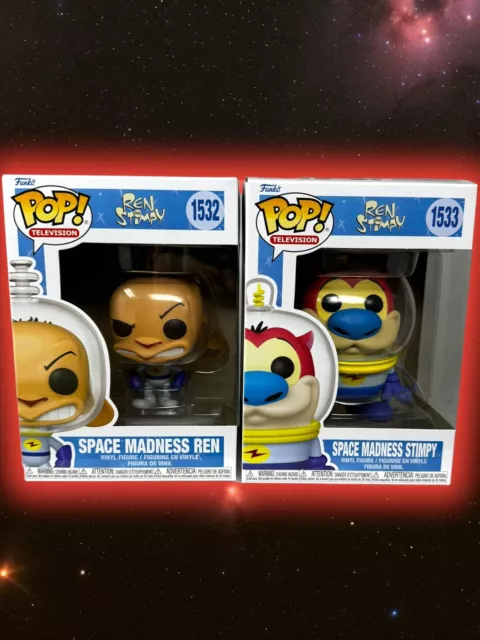 SPACE MADNESS REN AND STIMPY #1532 & #1533 FUNKO POP!  NICKELODEON