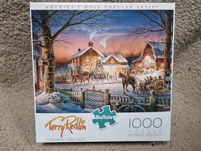 Buffalo Games 1000 Teile Puzzle Trimmen des Baumes von Terry Redlin Rarität