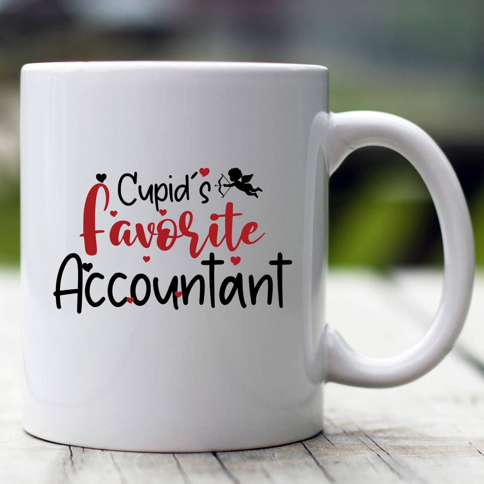 Cupid's Favorite Accountant Valentine Coffee Mug for Number Lovers