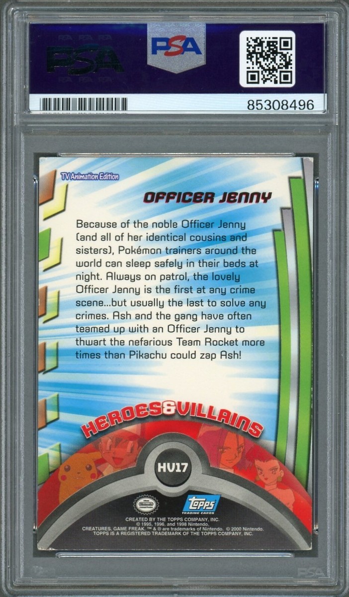 PSA Signed Lee Quick Pokemon Topps TV Anime #HV17 Officer Jenny