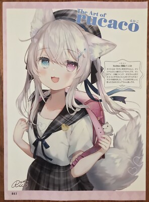 Double Sided Cat Girl Anime Girl Poster
