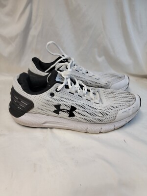 Under Armour Mens Charged Rogue 3021225-104 White Running Shoes Sneakers Sz 