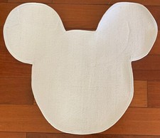 DISNEY MICKEY MOUSE ICON BATH MAT WHITE MICKEY MOUSE EARS COTTON 25X30 NIP