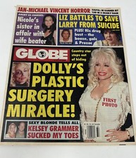 Globe Magazine 1996 September 10 Dolly Parton Plastic Surgery Liz Taylor Grammer Globe Magazine 1996 September 10 Dolly Parton Plastic Surgery Liz Taylor Grammer