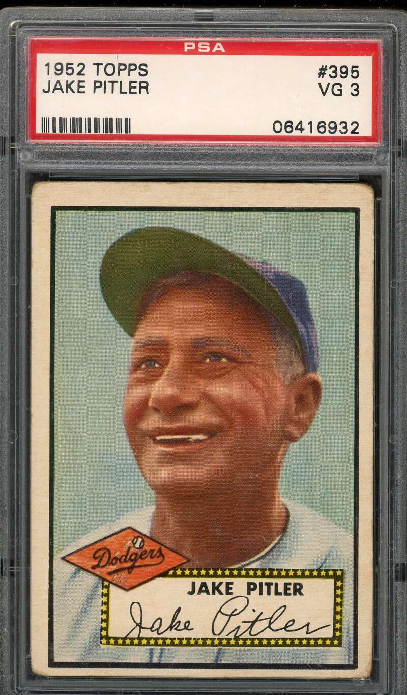 1952 Topps 395 Jake Pitler PSA 3 (6932) 06416932