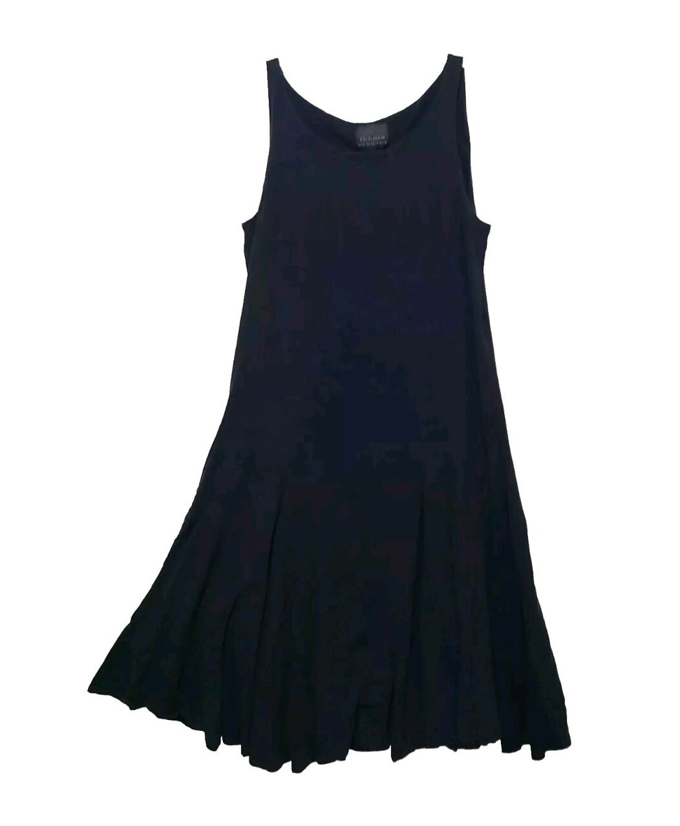 Lurdes Bergada Black Dress Size L Dark Fairy Rom Sleeveless Assymetrical Flowing View 2