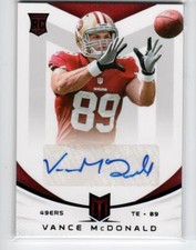 2013 Momentum Rookie Signatures Black #197 Vance McDonald /5
