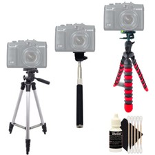 Tall Flexible Tripod Monopod Cleaning Kit for Canon PowerShot G7X II G16