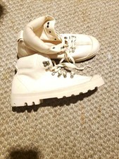 VTG PALLADIUM? BAGGY CANVAS WOMEN SZ12 made in the USA offroad caterpillar sole