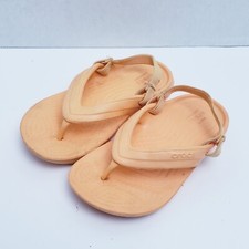 Crocs Classic 202871 Toddler Cantaloupe Slip On Flip-Flops Sandal C8 Ankle Strap