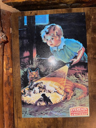 EVEREADY - Flashlights & Batteries - Tin Wall Collectible Advertising - Vintage - Picture 5 of 9