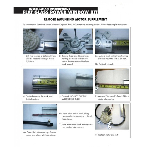 Vintage Car Power Window Kit For Flat Glass Fits Any Hot Street Rod U