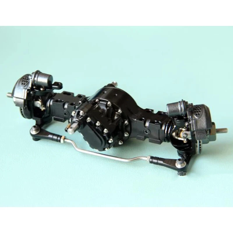 Asse di potenza anteriore/posteriore in metallo per 1/14 Tamiya RC camion auto Scania MAN Benz VOLVO - Immagine 4 di 4