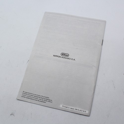Original Nikon Series E 70-210mm f/4 Instruction Manual - Bon - Photo 2 sur 2