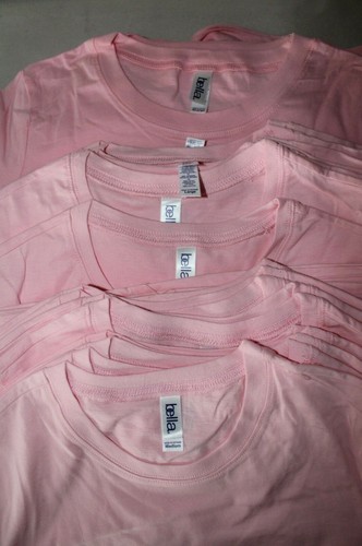 Bella Women's Short Sleeve Pink T-Shirt 100% Cotton - Picture 6 of 6