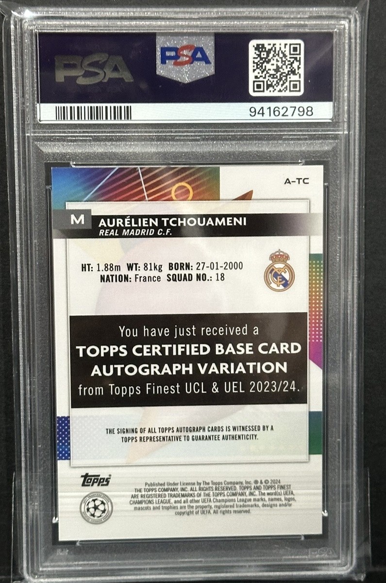2023-24 topps finest ucc チュアメニ 直筆サイン カード 2023-24 topps finest ucc チュアメニ 直筆サイン カード