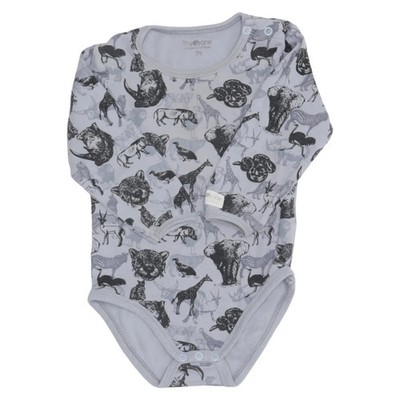 Tiny One, Body, Größe: 74, Grau/Schwarz/Mehrfarbig, Bio-Baumwolle #liw