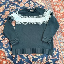 Vintage LL Bean Sweater Pullover Womens Medium Roll Neck Blend Nordic Org Cotton