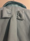 Excellent Used Baby Blue Girls Janie & Jack Warm Soft Coat Sz 5/6 Bow In Back — photo 10