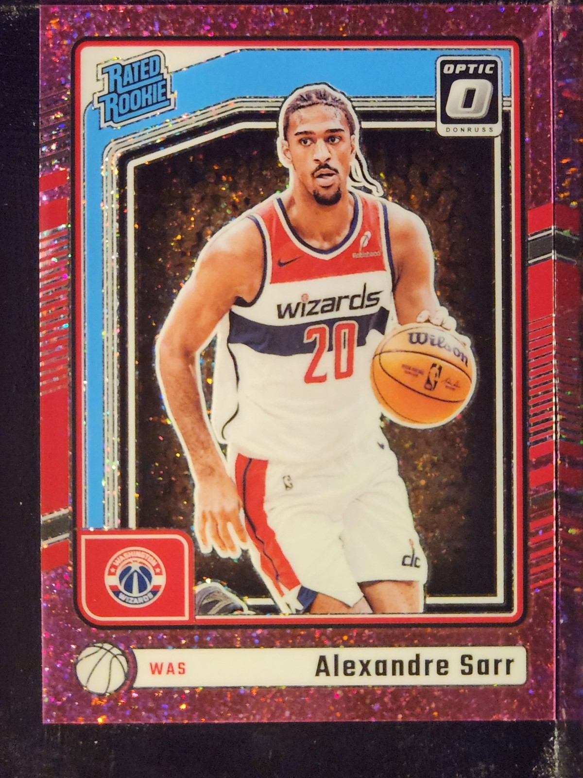 Alexandre Sarr 2024-25 Donruss Optic #276 Pink Glitter RC /275)