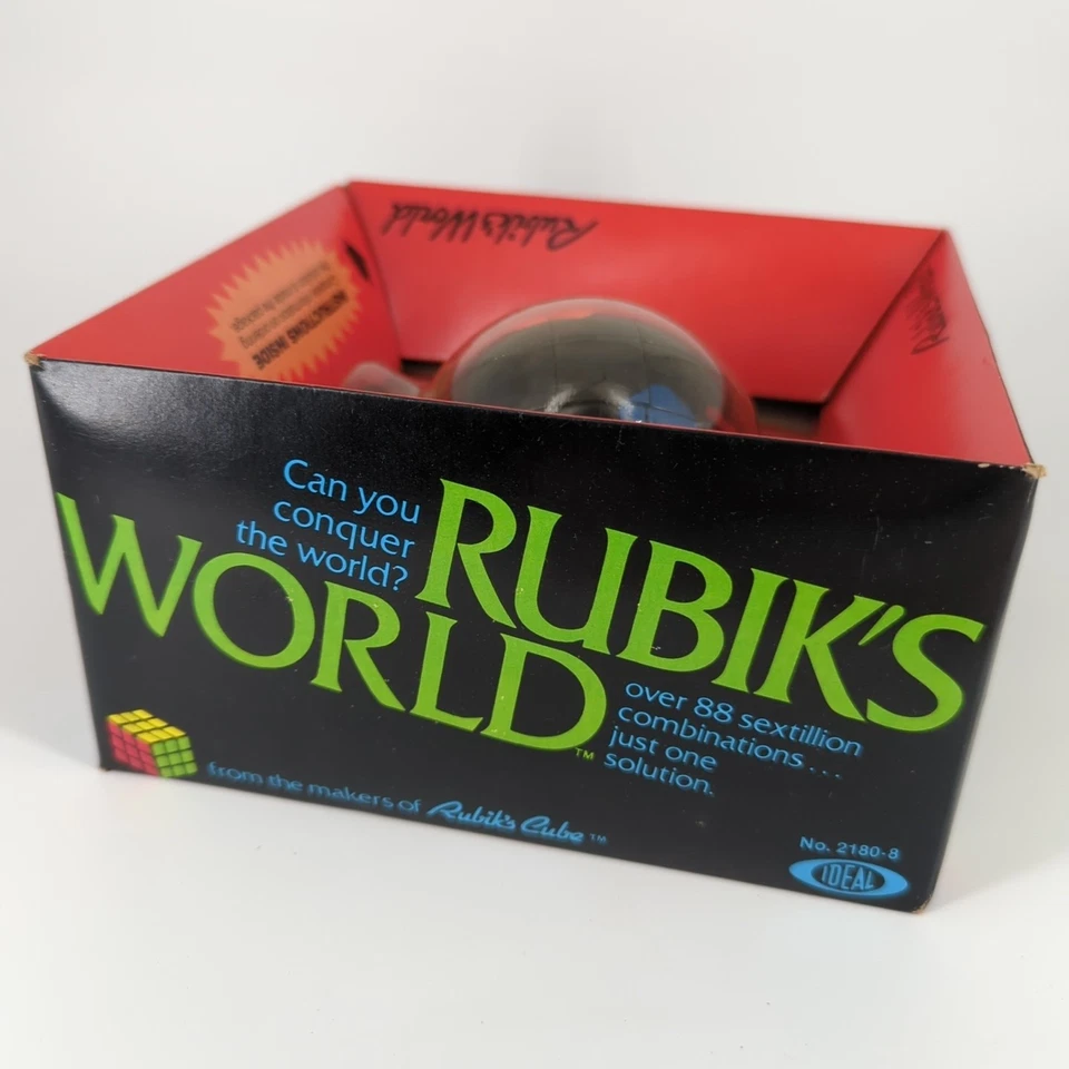 Vintage 1982 Rubik’s World Puzzle Globe Sphere Toy Tsukuda Dead New in box - Image 3 of 4