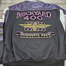 Vintage 90 s JH Brickyard 400 Leather Sleeve Jacket Size Large Rare 1994