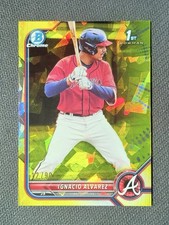 2022 Bowman Draft Sapphire Ignacio Nacho Alvarez Yellow 1st /99 - Braves
