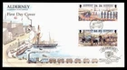 DR WHO 1997 ALDERNEY GUERNSEY FDC GARRISON ISLAND CACHET PAIR COMBO w29695