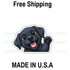 Peeking Black Labrador Vinyl Decal Sticker Dog Puppy Pet Peeker B