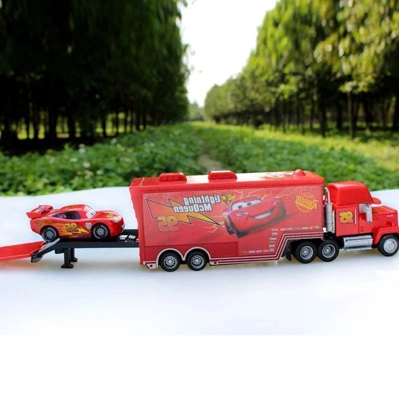 CARS LIGHTNING MCQUEEN TRUCK & MACK SUPERLINER CAR DIECAST KID CHILD PLAYSET TOY - image 3 of 4