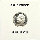 Roosevelt Silver Proof 4 Coin Lot, 1992, 1998, 2001, & 2003, 90% Silver