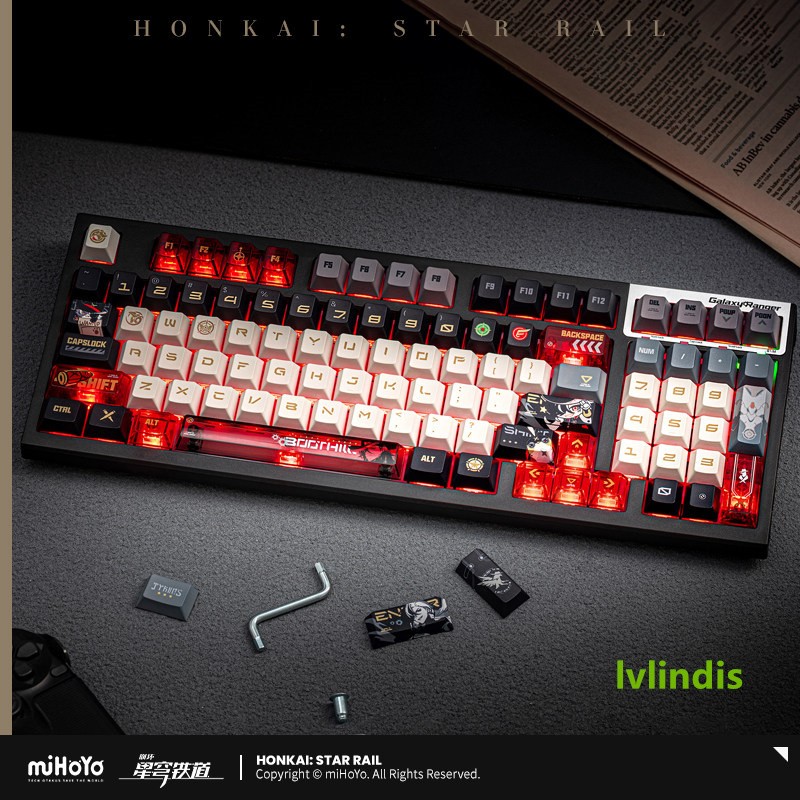 Official miHoYo Honkai Impact 3 Boothill 97 Keys Mechanical Keyboard Xmas Gift