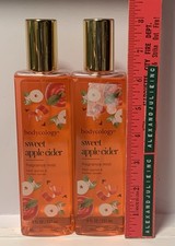 bodycology SWEET APPLE CIDER fragrance body mist 8 oz each SET of 2 rare NEW