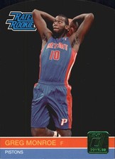 2010-11 Donruss Die Cuts Emerald #234 Greg Monroe Rookie Card RC . rookie card picture