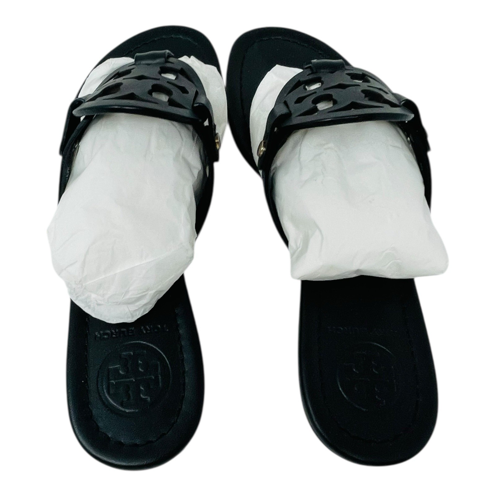 Tory Burch Miller Black Leather Thong Sandals US 8 NEW IN BOX thumbnail 7